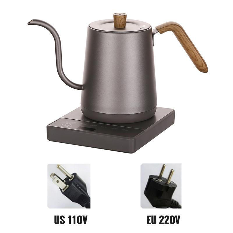 110V/220V Gooseneck Electric Kettle 800ml Hand Brew Coffee Pot Smart Teapot Temperature Control Pot 1000W Rapid Heating Kettle EU
110V/220V Gooseneck Electric Kettle 800ml Hand Brew Coffee Pot Smart Teapot Temperature Control Pot 1000W Rapid Heating Kettle EU