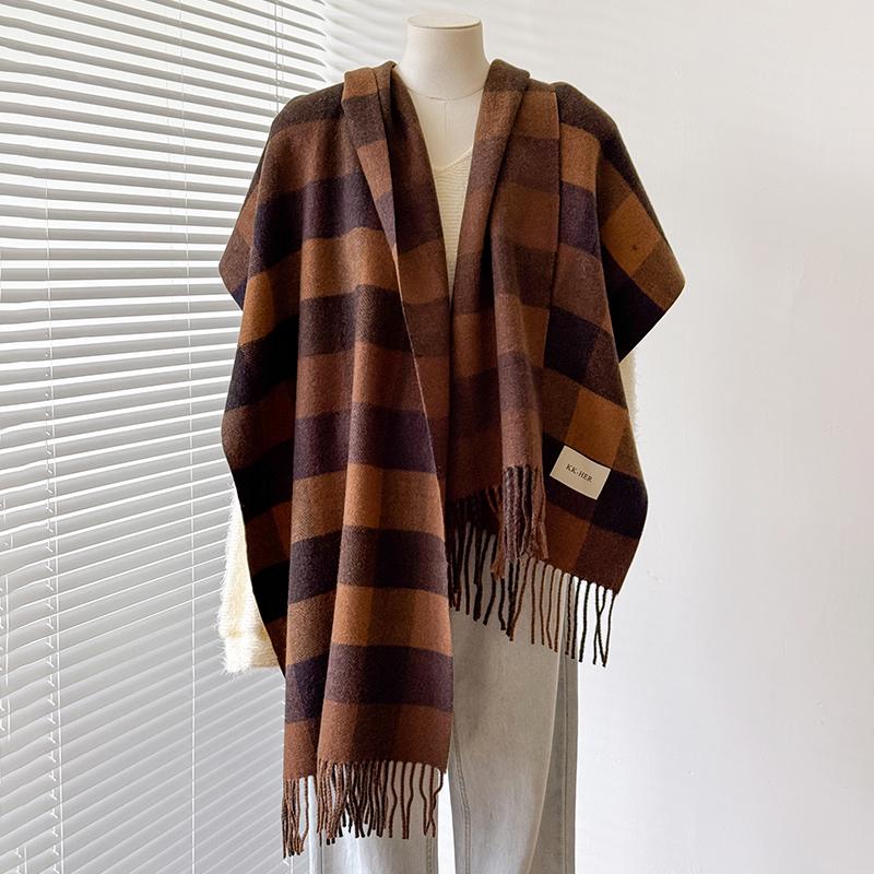 Women S Warm Imitation Cashmere Striped Plaid Scarf - Simple Thick Jacquard Design Shawl For Autumn & Winter
Women S Warm Imitation Cashmere Striped Plaid Scarf - Simple Thick Jacquard Design Shawl For Autumn & Winter