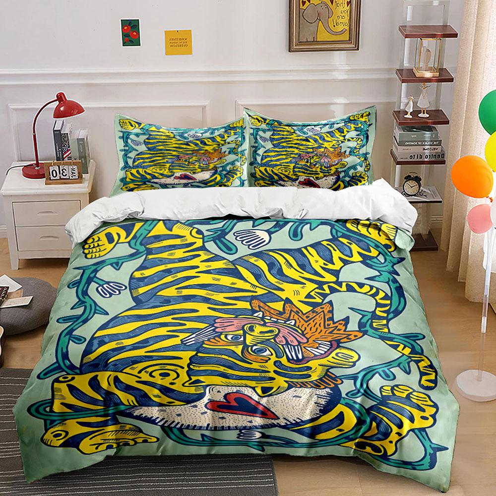 Yellow tiger, colorful accents. Bedding sets Duvet cover sets Duvet covers Pillowcases(1 * Duvet Cover 2 * Pillowcases, without duvet insert) 135x200cm
Yellow tiger, colorful accents. Bedding sets Duvet cover sets Duvet covers Pillowcases(1 * Duvet Cover 2 * Pillowcases, without duvet insert) 135x200cm