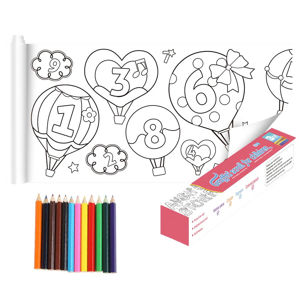 DIY Coloring Painting Paper Pastable with Pencil Picture Scroll Long Roll Safe Decompression Painted Toys for Kids Birthday Gift
DIY Coloring Painting Paper Pastable with Pencil Picture Scroll Long Roll Safe Decompression Painted Toys for Kids Birthday Gift