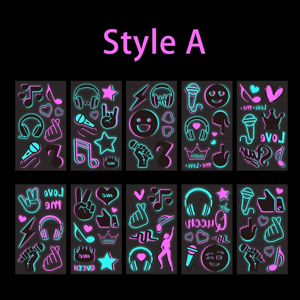 20Sheets Cartoon Luminous Tattoo Stickers Waterproof DIY Body Art Concert Fake Tatoo Toys for Fans 20Sheets
20Sheets Cartoon Luminous Tattoo Stickers Waterproof DIY Body Art Concert Fake Tatoo Toys for Fans 20Sheets
