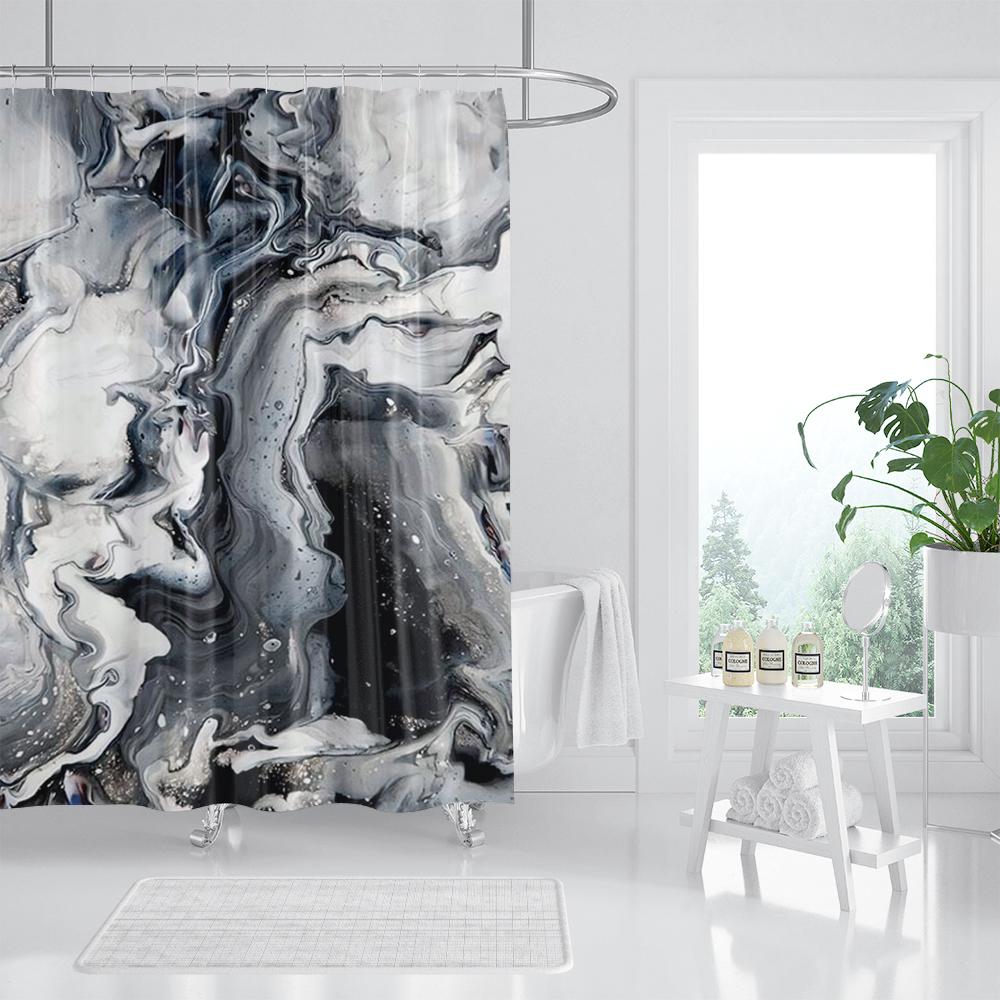 Black Gold Marble Crack Bathroom Shower Curtain Luxury Abstract Deco Textured Geode Art Polyester Fabric Hooks Bath Curtain Set W60H190(CM)-1 Pcs
Black Gold Marble Crack Bathroom Shower Curtain Luxury Abstract Deco Textured Geode Art Polyester Fabric Hooks Bath Curtain Set W60H190(CM)-1 Pcs
