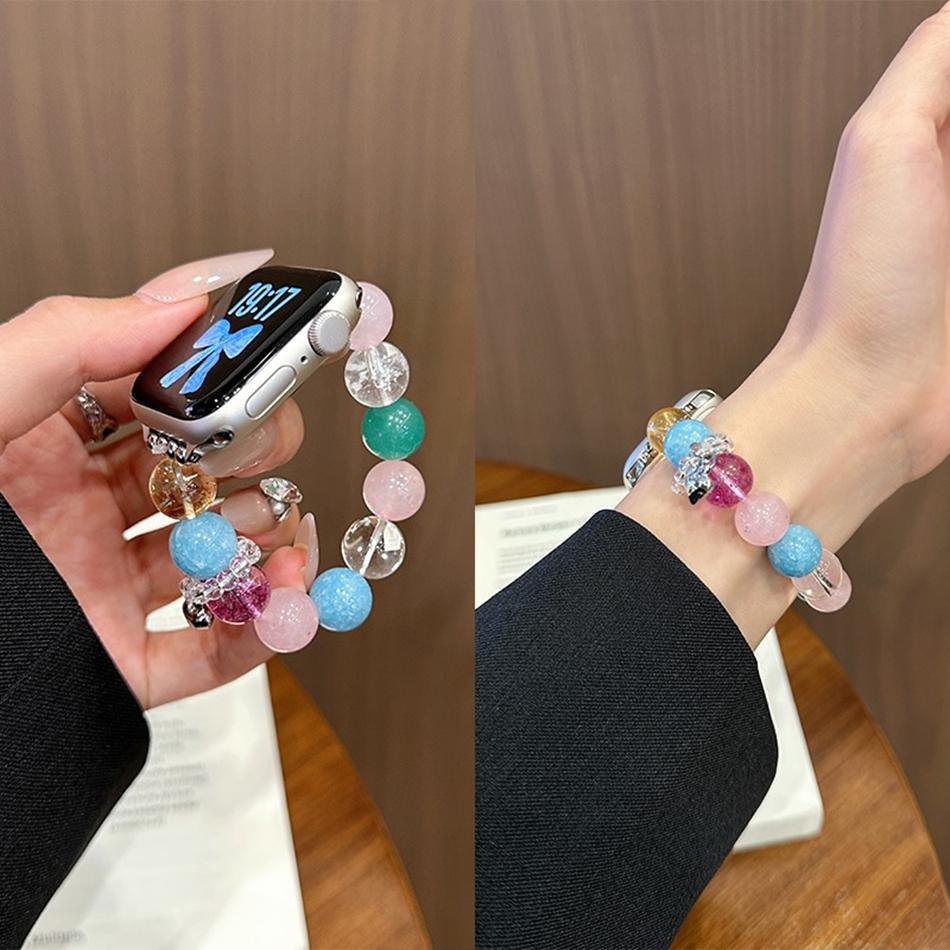 Strap For Apple Watch Band S11/10/9/8/7/SE/Ultra IWatch 49/46/45/44/42/41/40/38mm Fashion Crystal Beads Crystal Elastic Bracelet 38 40 41(S11 10)42MM
Strap For Apple Watch Band S11/10/9/8/7/SE/Ultra IWatch 49/46/45/44/42/41/40/38mm Fashion Crystal Beads Crystal Elastic Bracelet 38 40 41(S11 10)42MM