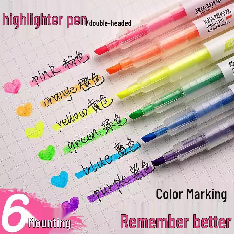Dual-Tip Colorful Highlighter for Students - Ideal for Reading, Marking, and Note-Taking
Dual-Tip Colorful Highlighter for Students - Ideal for Reading, Marking, and Note-Taking