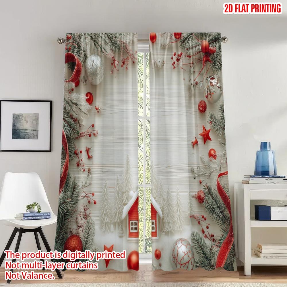 Set Of 2 Flat Printing Fashionable Christmas Curtains Winter Holiday Scene Digital Printed Polyester Drapes Spring Use Curtain W100*H70(CM)-Grommet top&1PCS
Set Of 2 Flat Printing Fashionable Christmas Curtains Winter Holiday Scene Digital Printed Polyester Drapes Spring Use Curtain W100*H70(CM)-Grommet top&1PCS