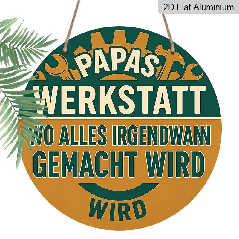 2D Flat Retro Aluminum Wall Decorations in Various Sizes. Featuring The German Quote Dad s Workshop, This Vintage Wall Hanging Is An Ideal Choice 20*20CM
2D Flat Retro Aluminum Wall Decorations in Various Sizes. Featuring The German Quote Dad s Workshop, This Vintage Wall Hanging Is An Ideal Choice 20*20CM
