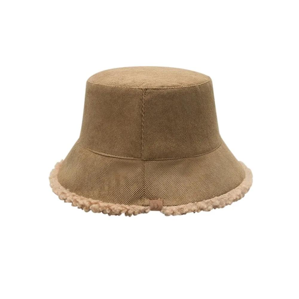 Korean Style Casual Lamb Wool Bucket Hat Sun Protection Simple Female Hats Winter Winter Thicken Warm Pure Color Warm Caps Girl хакі
Korean Style Casual Lamb Wool Bucket Hat Sun Protection Simple Female Hats Winter Winter Thicken Warm Pure Color Warm Caps Girl хакі