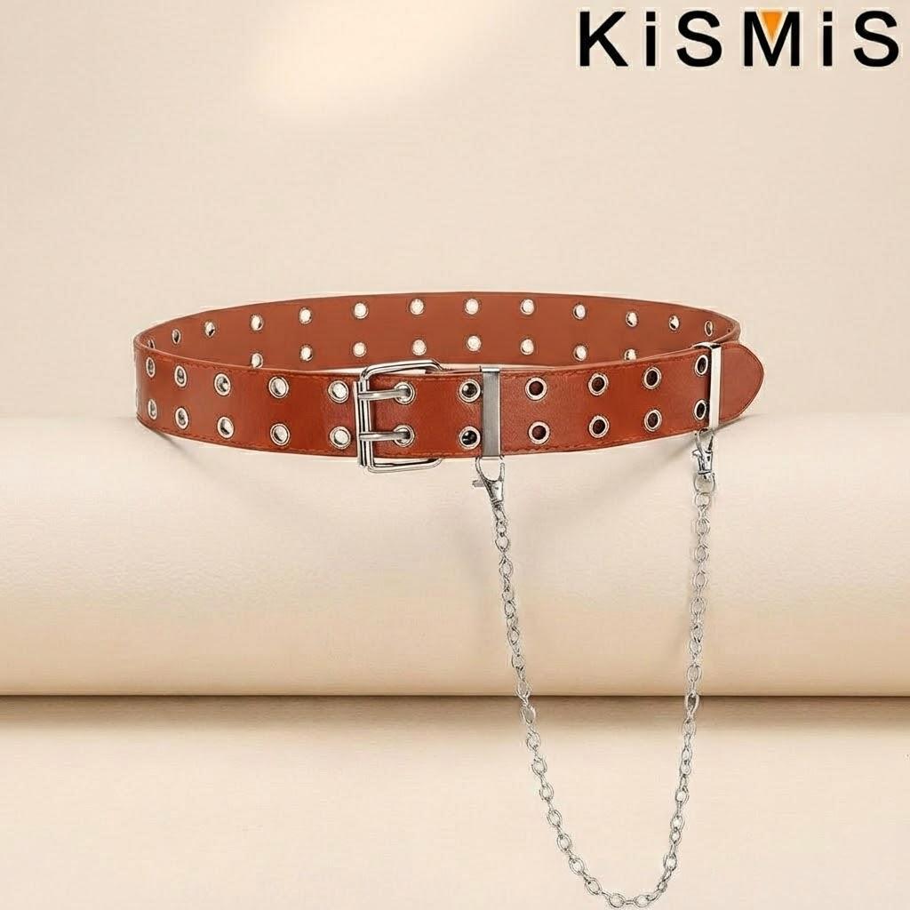 Women Genuine Leather Punk Style Jeans Decorative Chain Belt Fashion Accessories for Casual Outfits коричневий
Women Genuine Leather Punk Style Jeans Decorative Chain Belt Fashion Accessories for Casual Outfits коричневий