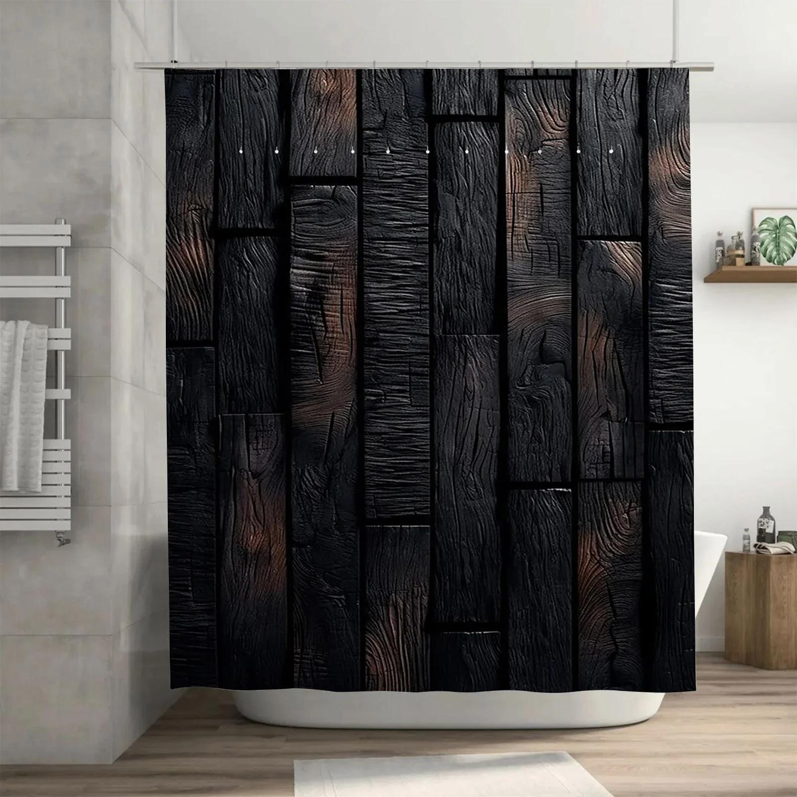 Rustic Dark Wood Grain Design Waterproof Shower Curtain Heat Resistant Machine Washable Non-Transparent 180X180Cm W60H190(CM)-1 Pcs
Rustic Dark Wood Grain Design Waterproof Shower Curtain Heat Resistant Machine Washable Non-Transparent 180X180Cm W60H190(CM)-1 Pcs