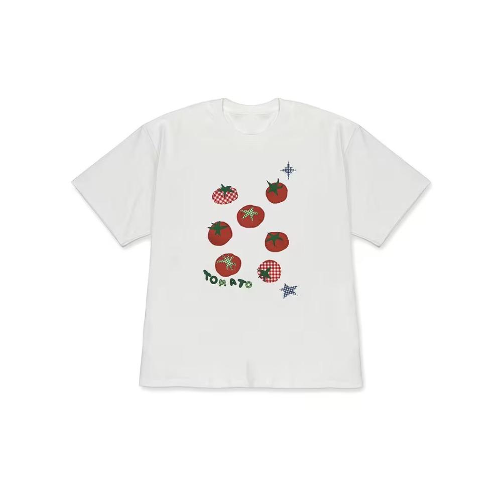 Tomato Graffiti Tshirt Cute Korean Printed Short Sleeved Shirt Womens Daily Tops for Couples Women Clothing Y2k Accessories 4XL
Tomato Graffiti Tshirt Cute Korean Printed Short Sleeved Shirt Womens Daily Tops for Couples Women Clothing Y2k Accessories 4XL