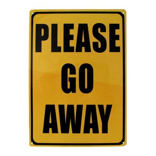 Novelty Please Go Away Metal Warning Sign Funny Garage Man Cave Wall DecorAluminum 30x40cm(11.8x15.7inch)
Novelty Please Go Away Metal Warning Sign Funny Garage Man Cave Wall DecorAluminum 30x40cm(11.8x15.7inch)