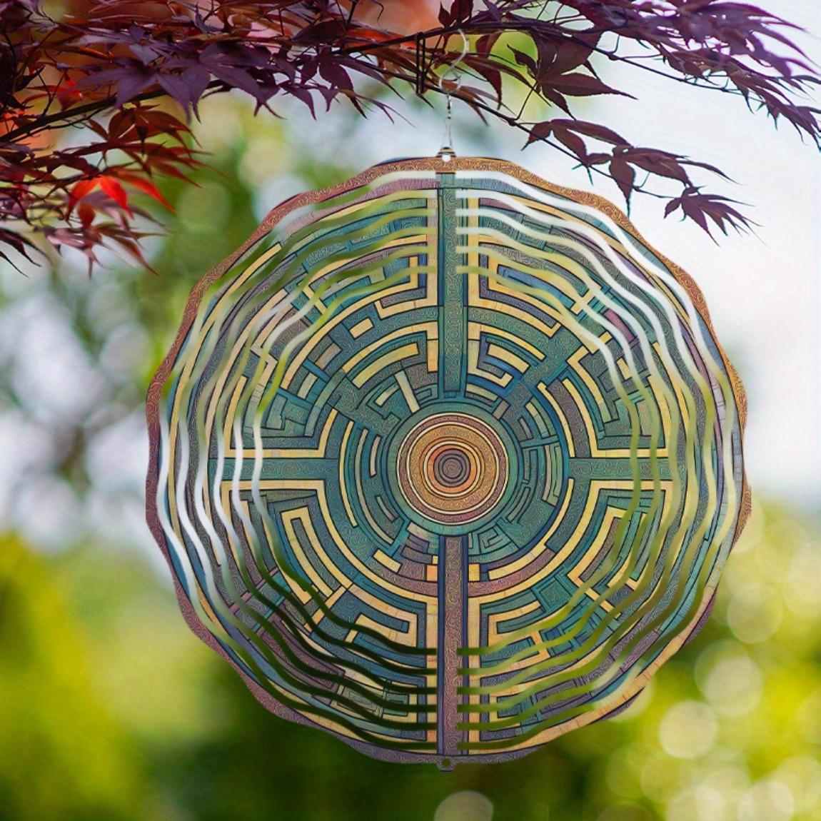 10 Inch Hanging Spinner Wind Chime with Mandala Design 360 Degree Rotating Hook Elegant Garden Decor Unique Dynamic Gift for Friends 01A
10 Inch Hanging Spinner Wind Chime with Mandala Design 360 Degree Rotating Hook Elegant Garden Decor Unique Dynamic Gift for Friends 01A