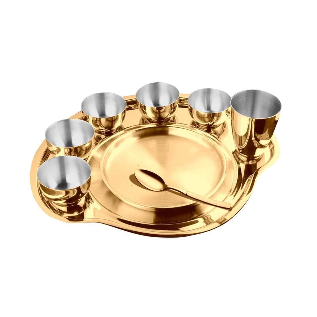 High Grade Stainless Steel Thali Set with PVD Coating (Gold) m золотой
High Grade Stainless Steel Thali Set with PVD Coating (Gold) m золотой