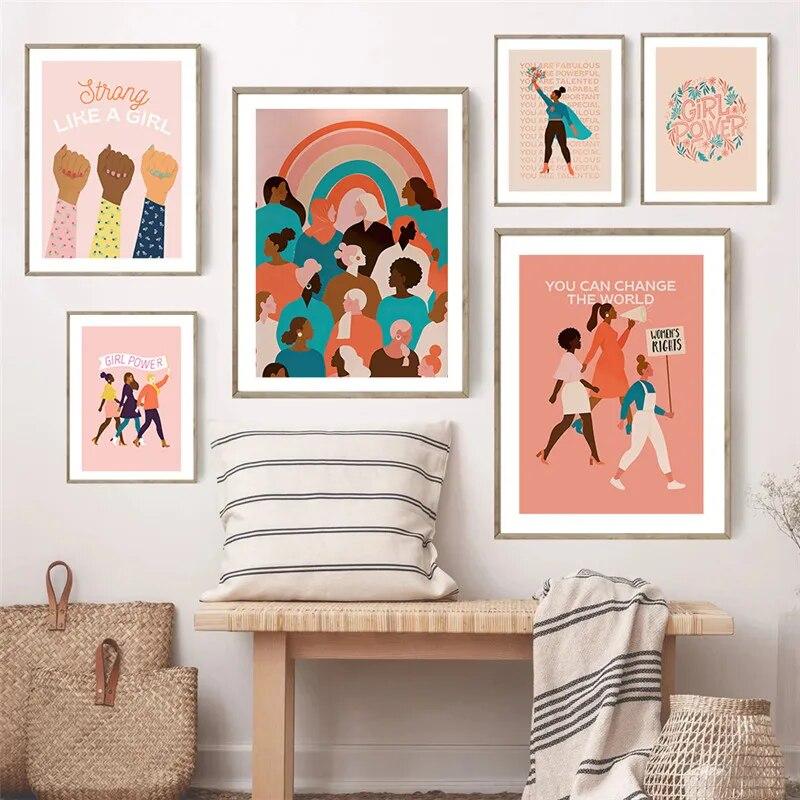 Feminism Empowerment Equality Wall Art Painting Posters and Prints Girls Bedroom Decor Home Picture
Feminism Empowerment Equality Wall Art Painting Posters and Prints Girls Bedroom Decor Home Picture