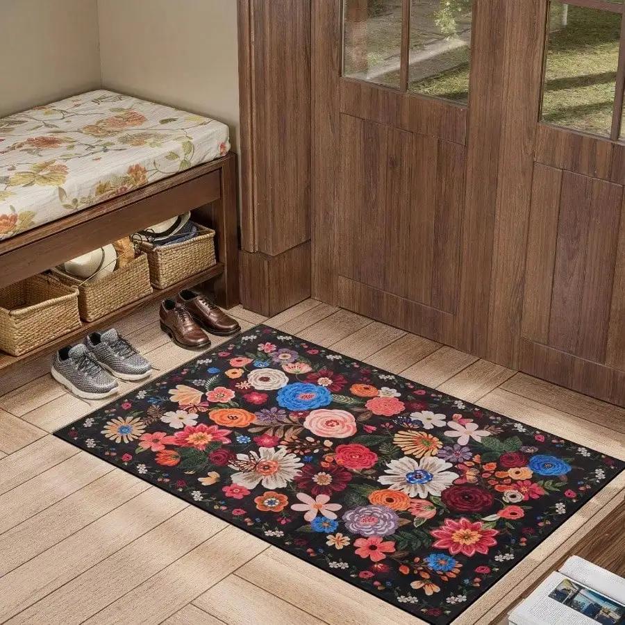 Colorful Flower Pattern Small Door Mat Carpet Rug Anti Slip Washable Home Decoration for Entrance Bathroom Kitchen Indoor 40x60cm
Colorful Flower Pattern Small Door Mat Carpet Rug Anti Slip Washable Home Decoration for Entrance Bathroom Kitchen Indoor 40x60cm