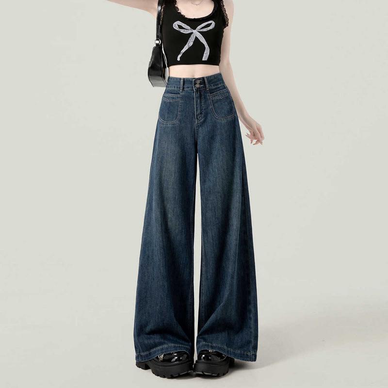 2024 Autumn Women s High-Waist Retro Wide-Leg Jeans - Floor-Length, Slimming, Versatile Design 5XL глубокий/синий
2024 Autumn Women s High-Waist Retro Wide-Leg Jeans - Floor-Length, Slimming, Versatile Design 5XL глубокий/синий