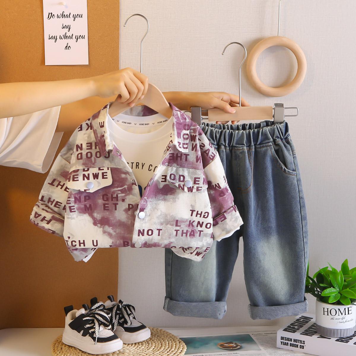 Комплект-тройка с длинным рукавом для мальчиков, Детский комплект с рубашкой-курткой с полной буквенной печатью, 0-5 лет, Детский повседневный комплект S фиолетовый
Комплект-тройка с длинным рукавом для мальчиков, Детский комплект с рубашкой-курткой с полной буквенной печатью, 0-5 лет, Детский повседневный комплект S фиолетовый