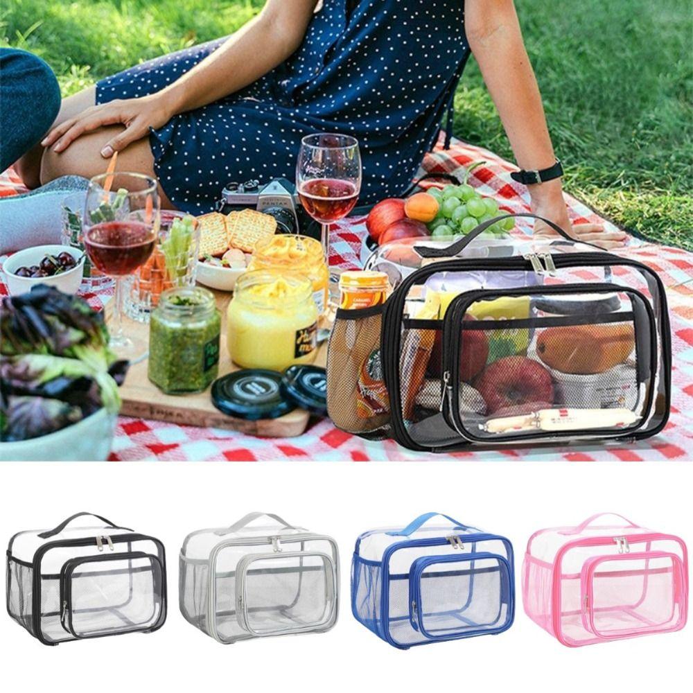Большая вместимость прозрачная сумка для ланча прозрачная пляжная сумка спортивная сумка косметичка для пикника
Большая вместимость прозрачная сумка для ланча прозрачная пляжная сумка спортивная сумка косметичка для пикника