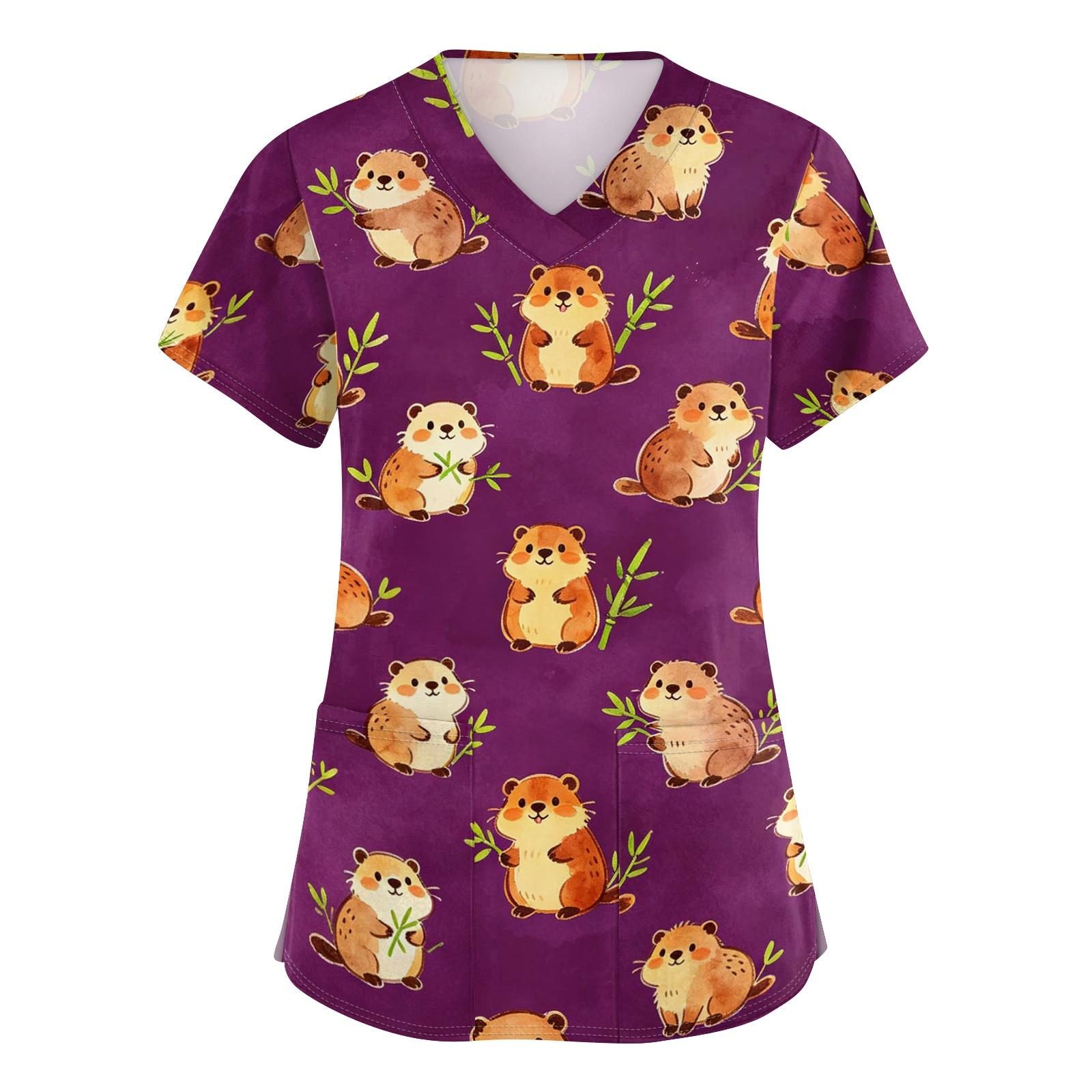 Women s V Neck Short Sleeve Work Top with Pockets Animal Print Medical Scrub Shirt for Healthcare Professionals Nursing Uniform XXXXXL фиолетовый
Women s V Neck Short Sleeve Work Top with Pockets Animal Print Medical Scrub Shirt for Healthcare Professionals Nursing Uniform XXXXXL фиолетовый