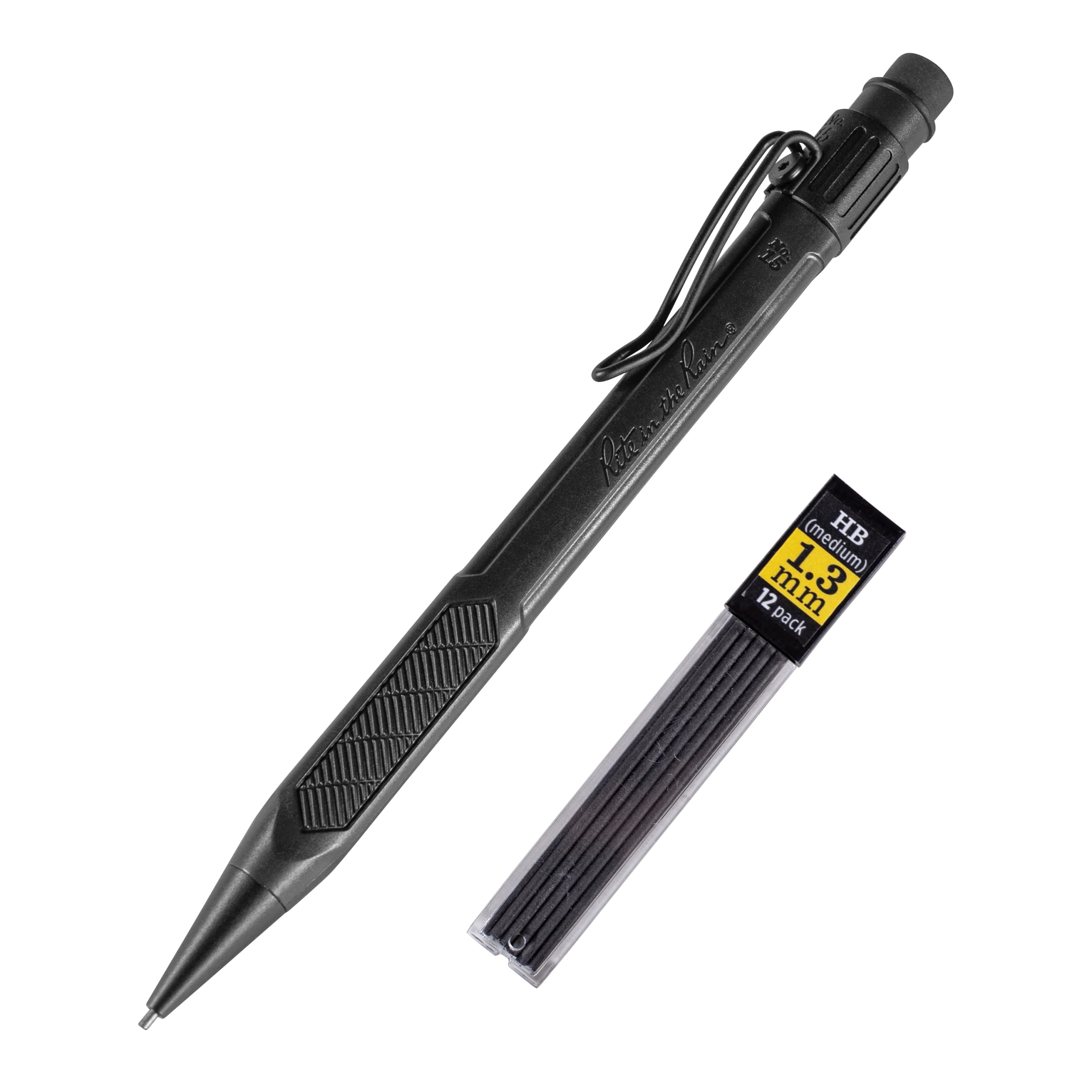 Rite in the Rain Waterproof Mechanical Black Dark 12 Refills Pencil, Barrel, 1.3mm Lead, (No. BK15)
Rite in the Rain Waterproof Mechanical Black Dark 12 Refills Pencil, Barrel, 1.3mm Lead, (No. BK15)