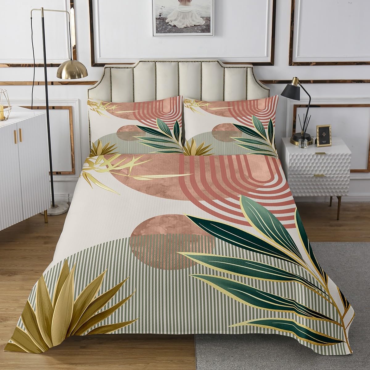 Erosebridal Mid Century Boho Bedspread Set King Size Abstract Art Simple Quilt Set,Minimalist Tropical Palm Leaves Bedspread Sets Modern Boh 155x200cm
Erosebridal Mid Century Boho Bedspread Set King Size Abstract Art Simple Quilt Set,Minimalist Tropical Palm Leaves Bedspread Sets Modern Boh 155x200cm