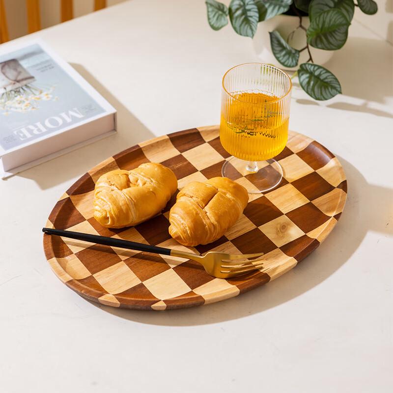 HA Checkered Acacia Wood Serving Tray
HA Checkered Acacia Wood Serving Tray