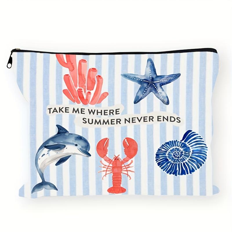 A Cute Ocean-themed Makeup Bag- Multifunctional Zipper Pouch, Jewelry Storage Bag, Perfect Travel Zipper Small Storage Bag.
A Cute Ocean-themed Makeup Bag- Multifunctional Zipper Pouch, Jewelry Storage Bag, Perfect Travel Zipper Small Storage Bag.