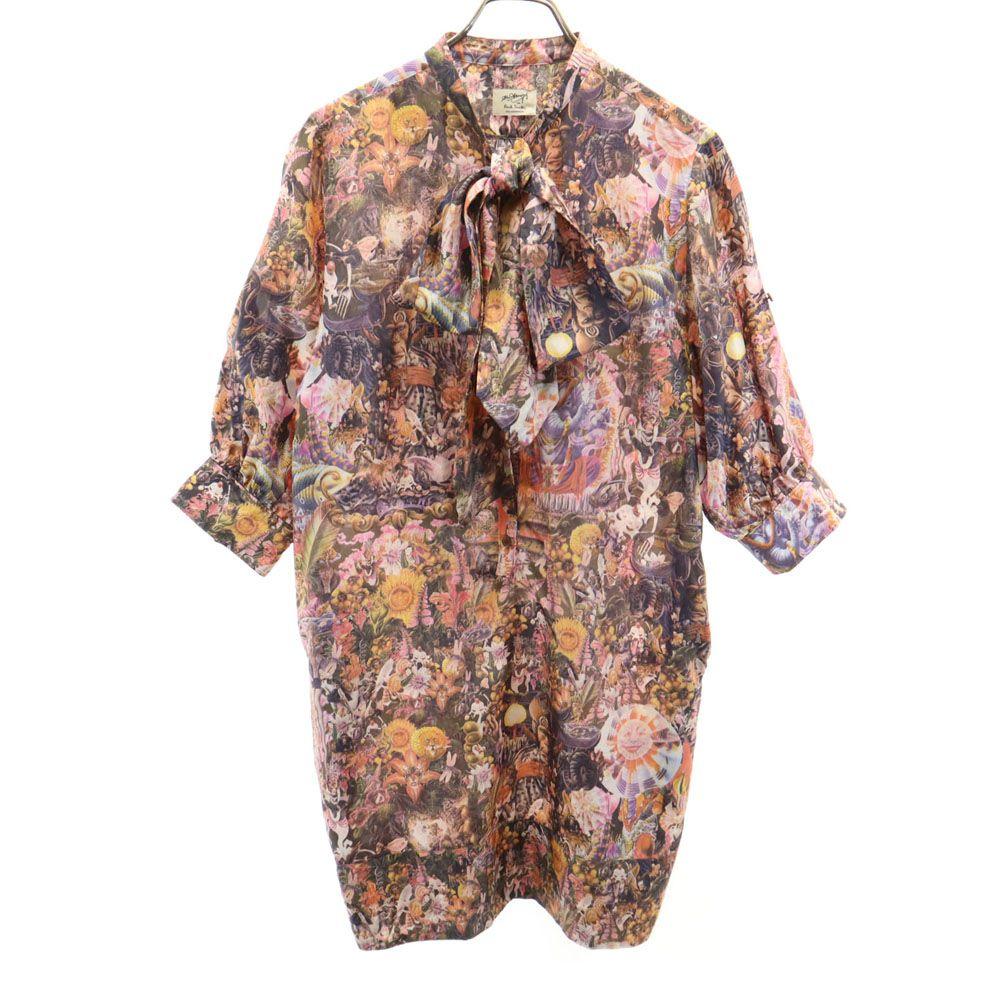 Paul Smith Animal All-over Pattern Short sleeve half button Tunic Women Used
Paul Smith Animal All-over Pattern Short sleeve half button Tunic Women Used