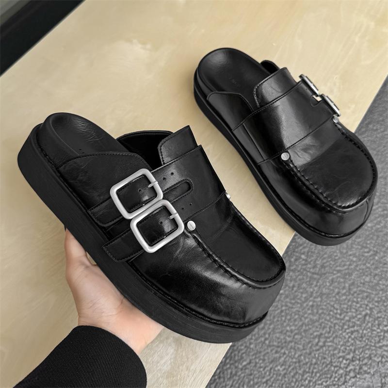 Baotou Half Slippers Big Toe Boken Shoes Men s and Women s Thick-soled Heightened Outer Wear Couple Slippers 20521-10521-J 46
Baotou Half Slippers Big Toe Boken Shoes Men s and Women s Thick-soled Heightened Outer Wear Couple Slippers 20521-10521-J 46