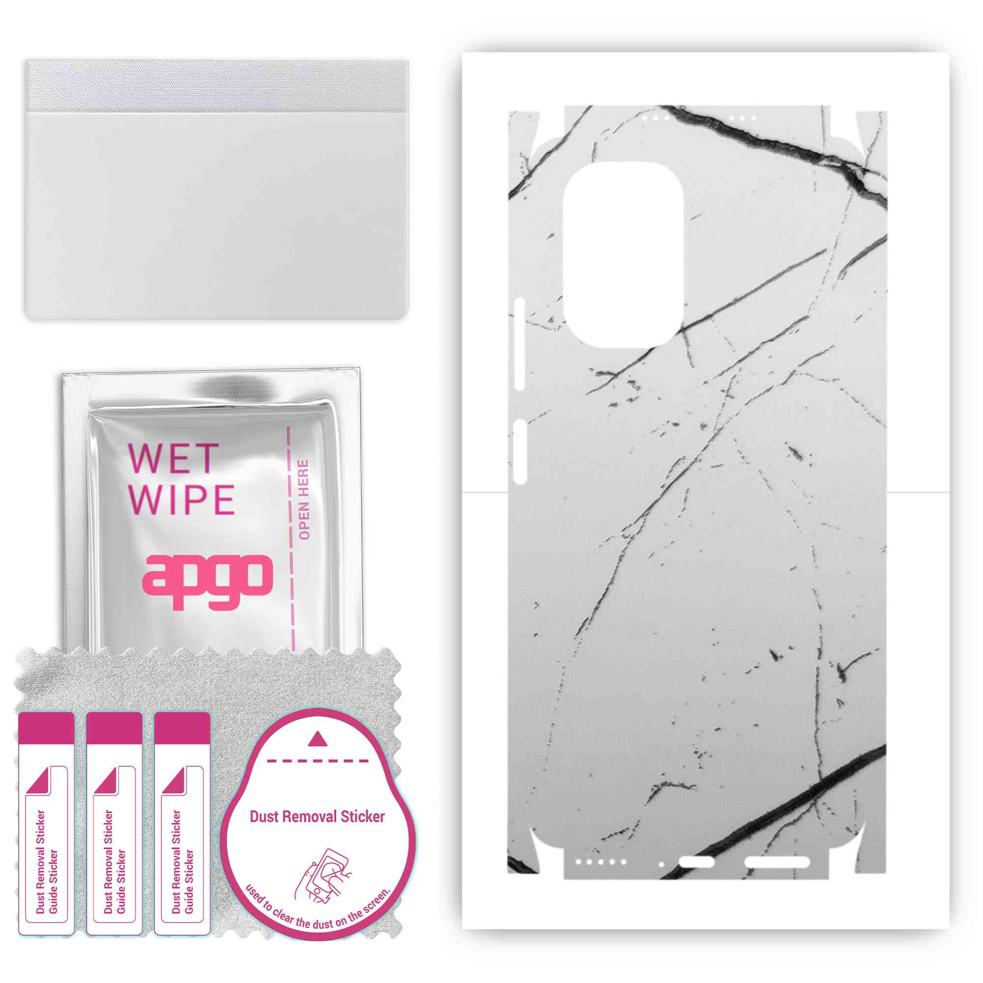 Apgo Protective Skin Sticker for the back+sides compatible with Xiaomi Mi 11X Pro, Full Wrap Film, Foil, Vinyl - Pattern White Marble
Apgo Protective Skin Sticker for the back+sides compatible with Xiaomi Mi 11X Pro, Full Wrap Film, Foil, Vinyl - Pattern White Marble