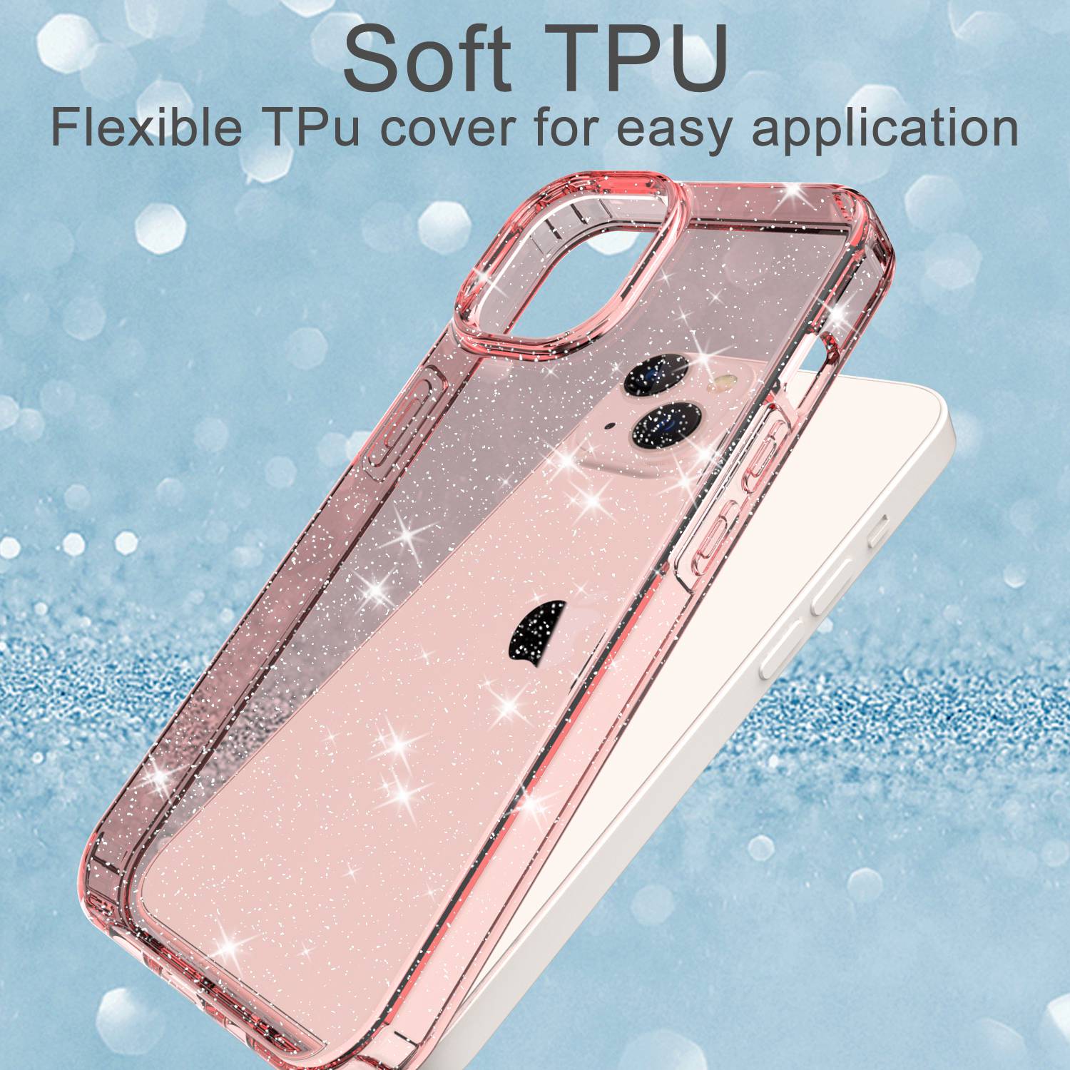 GW18 For iPhone 14 Transparent Glitter Powder Anti-Scratch Soft TPU Case Phone Back Cover Transparent Pink
GW18 For iPhone 14 Transparent Glitter Powder Anti-Scratch Soft TPU Case Phone Back Cover Transparent Pink