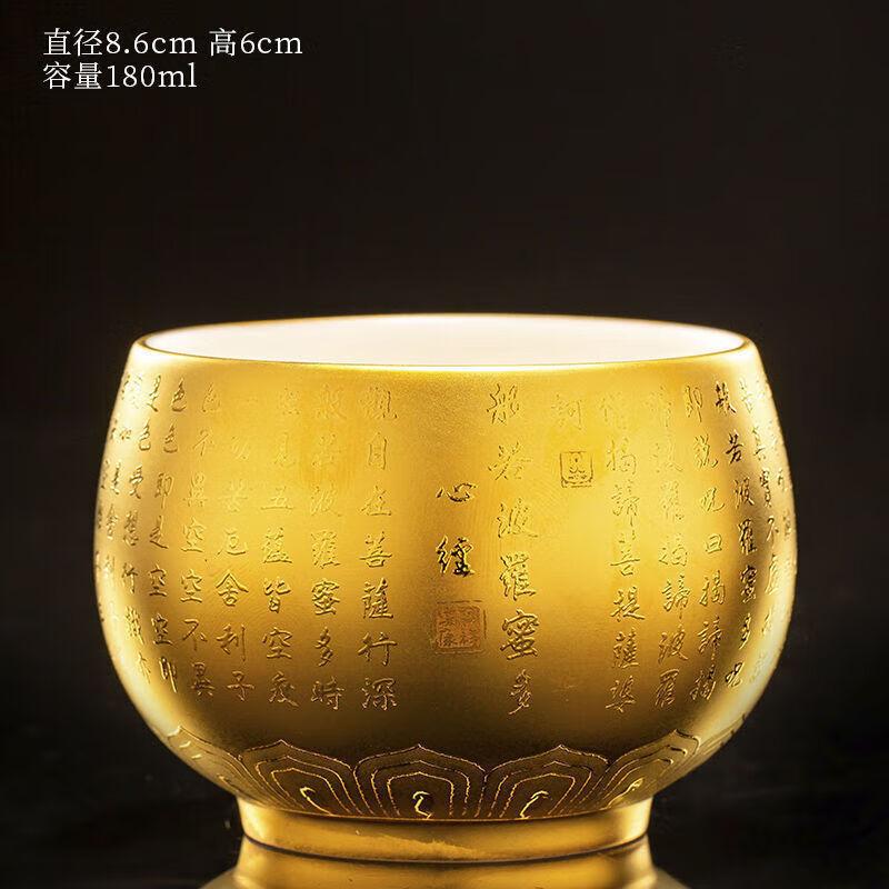 Чашка для чая мастера Чаксун из 24-каратного золота с Сутрой Сердца
Чашка для чая мастера Чаксун из 24-каратного золота с Сутрой Сердца