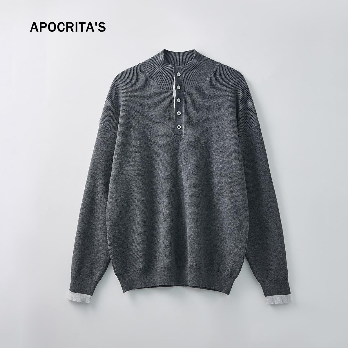 APO Menswear | Men s Color Block Patchwork Loose Half-High Collar Wool Sweater for Autumn and Winter XXL темно-сірий
APO Menswear | Men s Color Block Patchwork Loose Half-High Collar Wool Sweater for Autumn and Winter XXL темно-сірий