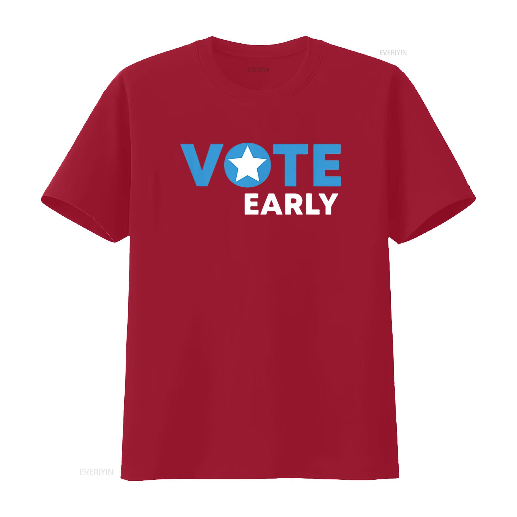 Vote Early Womens T Shirt Black 2XL vintage Washed Casual homme Stylish streetwear Stretched Versatile fashion designer clothes S
Vote Early Womens T Shirt Black 2XL vintage Washed Casual homme Stylish streetwear Stretched Versatile fashion designer clothes S