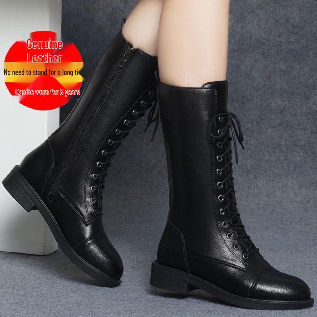 Женские теплые мягкие кожаные ботинки Мартина на флисовой подкладке, Осень/Зима 2025, Высокие плоские ботинки до середины икры для снега. 36
Женские теплые мягкие кожаные ботинки Мартина на флисовой подкладке, Осень/Зима 2025, Высокие плоские ботинки до середины икры для снега. 36