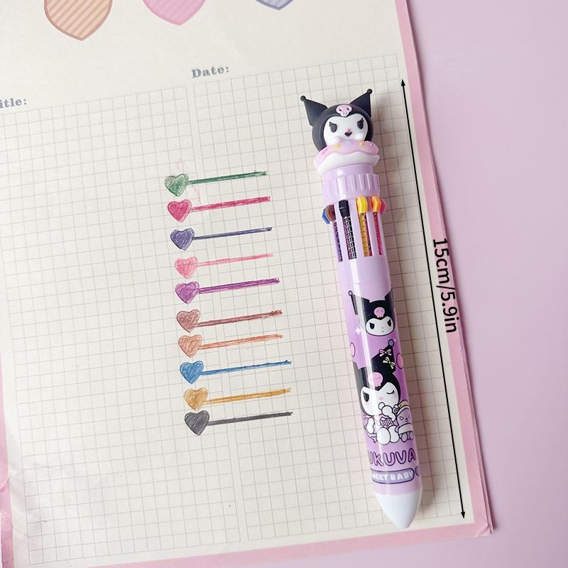 Kawaii Hello Kitty Neutral Pen Cartoon Sanrio Ten-color Ballpoint Pen Student Quick-drying Press-type Pen Stationary Gifts
Kawaii Hello Kitty Neutral Pen Cartoon Sanrio Ten-color Ballpoint Pen Student Quick-drying Press-type Pen Stationary Gifts