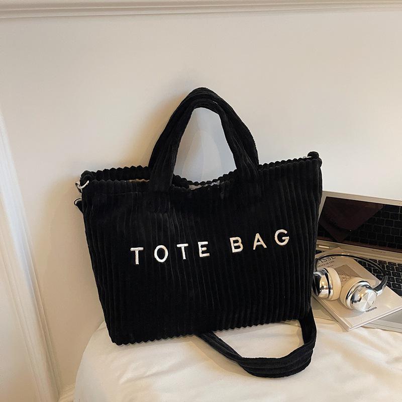 Korean Style Corduroy Large Capacity Versatile Tote Handbag - 2025 Autumn/Winter Collection One Size
Korean Style Corduroy Large Capacity Versatile Tote Handbag - 2025 Autumn/Winter Collection One Size