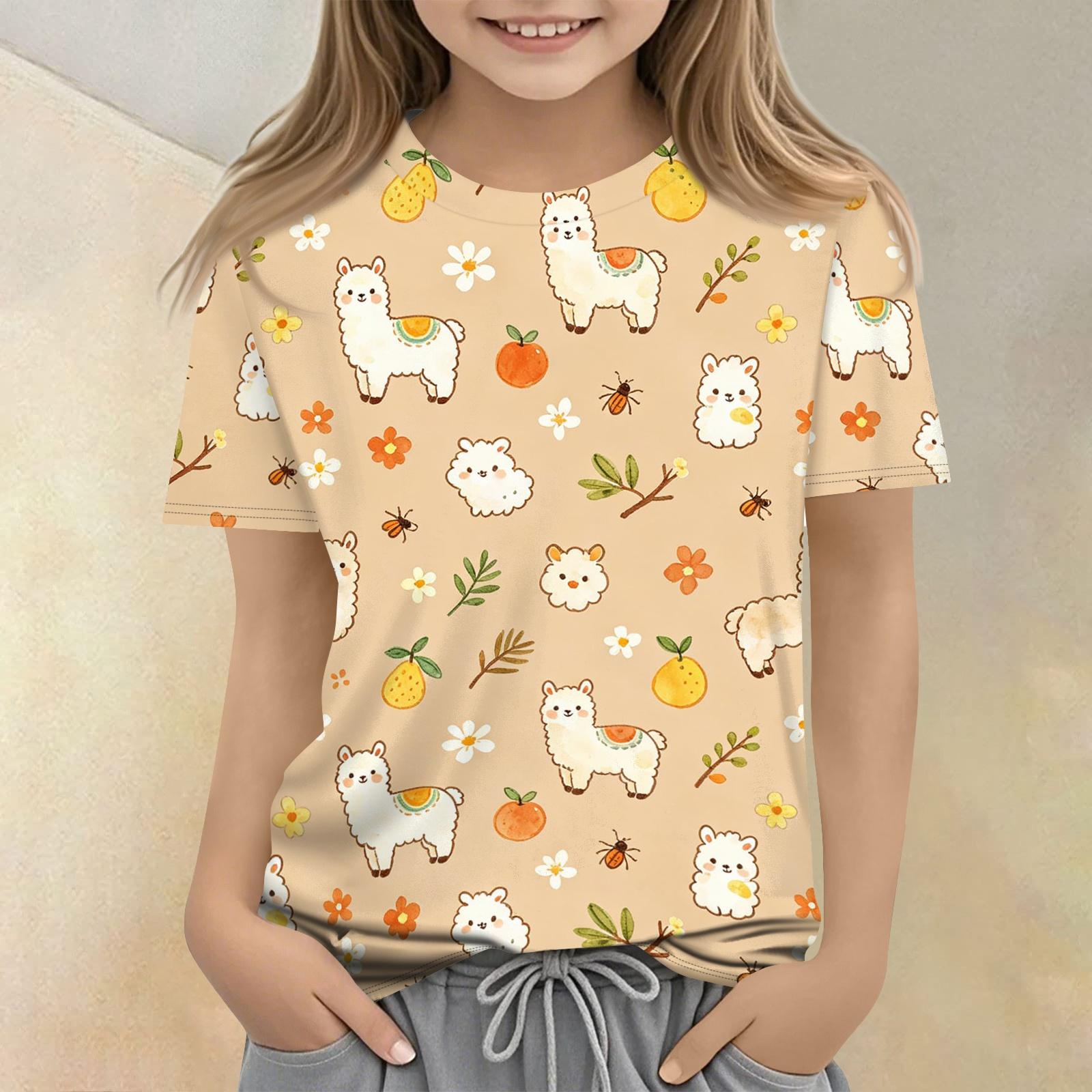 Kids Animal Print Crew Neck Short Sleeve Casual Loose Fit T Shirt Lightweight Soft Fabric Comfortable Everyday Wear 130 бежевый
Kids Animal Print Crew Neck Short Sleeve Casual Loose Fit T Shirt Lightweight Soft Fabric Comfortable Everyday Wear 130 бежевый