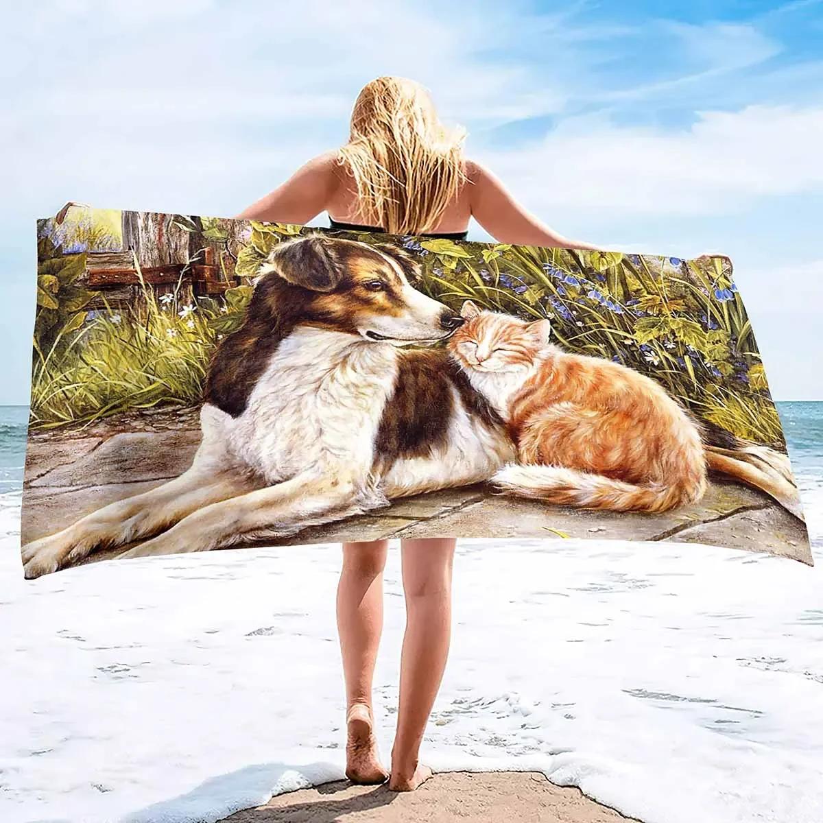 Microfiber Dog Print Beach Towel Blanket,Super Soft Plush Sand Proof Swimming Bath Pool Towel for Travel Camping Yoga Sport W40*H60(CM)
Microfiber Dog Print Beach Towel Blanket,Super Soft Plush Sand Proof Swimming Bath Pool Towel for Travel Camping Yoga Sport W40*H60(CM)