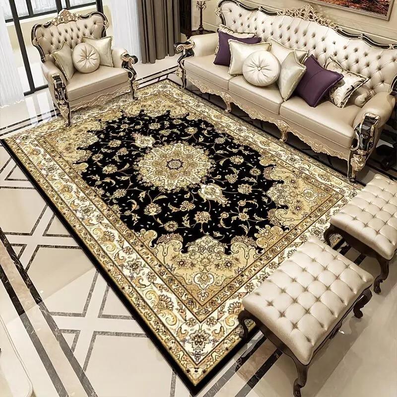 Black Classical Carpet Black Retro Style Living Room Bedroom Rug Antiskid Washable Dining Room Bedside Floor Mat Customizable 60x90cm
Black Classical Carpet Black Retro Style Living Room Bedroom Rug Antiskid Washable Dining Room Bedside Floor Mat Customizable 60x90cm