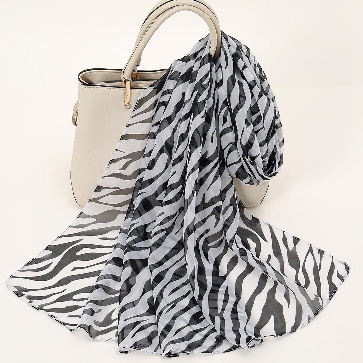 Newest Zebra Strip Chiffon Scarf Women Printed Shawl Scarf Fashion Printed Headscarf Pashmina Lady Hijab Shawl
Newest Zebra Strip Chiffon Scarf Women Printed Shawl Scarf Fashion Printed Headscarf Pashmina Lady Hijab Shawl