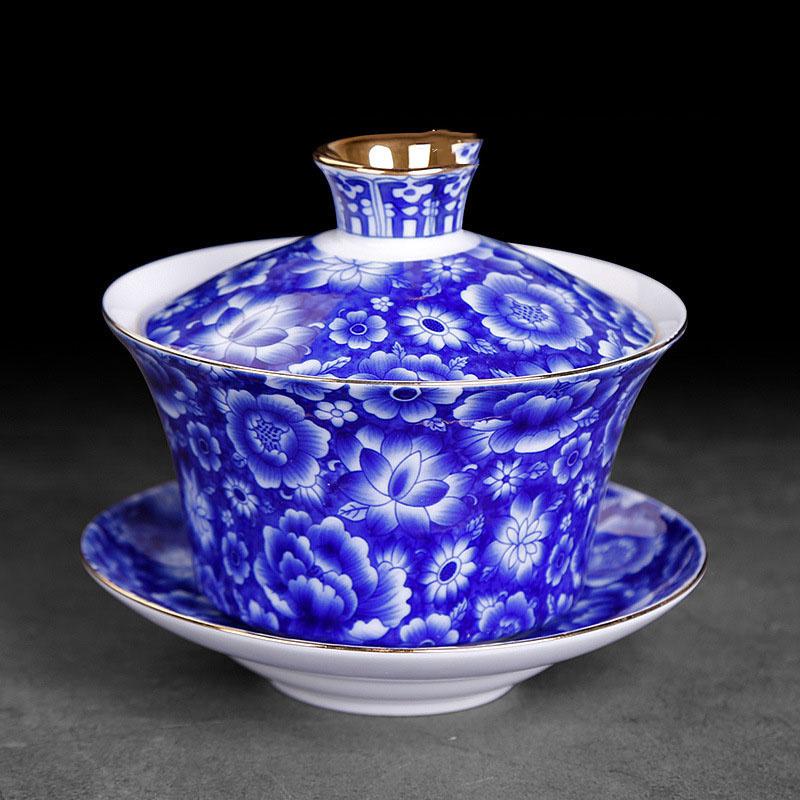 300ml Blue And White Tea Tureen Hand Painted Landscape Art Sancai Tea Cup GaiWan Kung Fu Tea Home Decoration Accessories Gifts
300ml Blue And White Tea Tureen Hand Painted Landscape Art Sancai Tea Cup GaiWan Kung Fu Tea Home Decoration Accessories Gifts