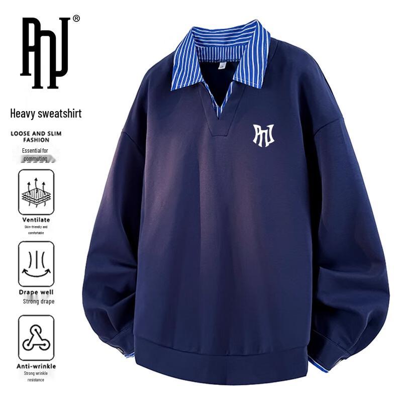 PNJ Men s Striped Polo Collar Sweatshirt 3XL
PNJ Men s Striped Polo Collar Sweatshirt 3XL