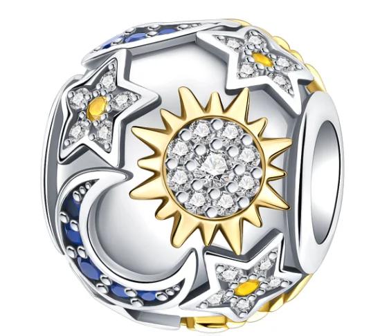 925 Silver Blue Lucky Stars Moon Sun Charms Diamond Exquisite Beads Exquisite Craft Decor Fit Bracelet DIY Fine Jewelry Gift
925 Silver Blue Lucky Stars Moon Sun Charms Diamond Exquisite Beads Exquisite Craft Decor Fit Bracelet DIY Fine Jewelry Gift
