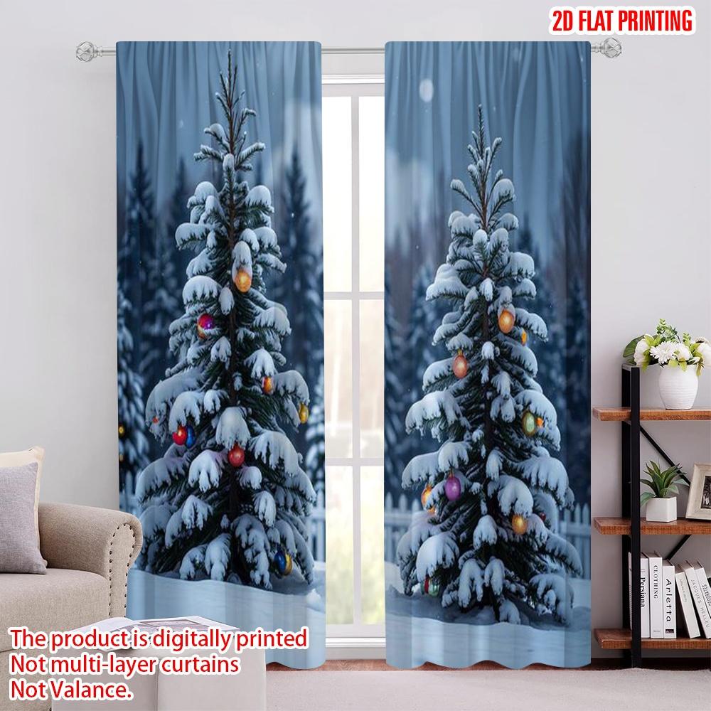 Set Of 2 Flat Printing Merry Christmas Scene Curtains Winter Fabric Without Electricity Spring Party Curtain Polyester Machine Washable W100*H70(CM)-Grommet top&1PCS
Set Of 2 Flat Printing Merry Christmas Scene Curtains Winter Fabric Without Electricity Spring Party Curtain Polyester Machine Washable W100*H70(CM)-Grommet top&1PCS