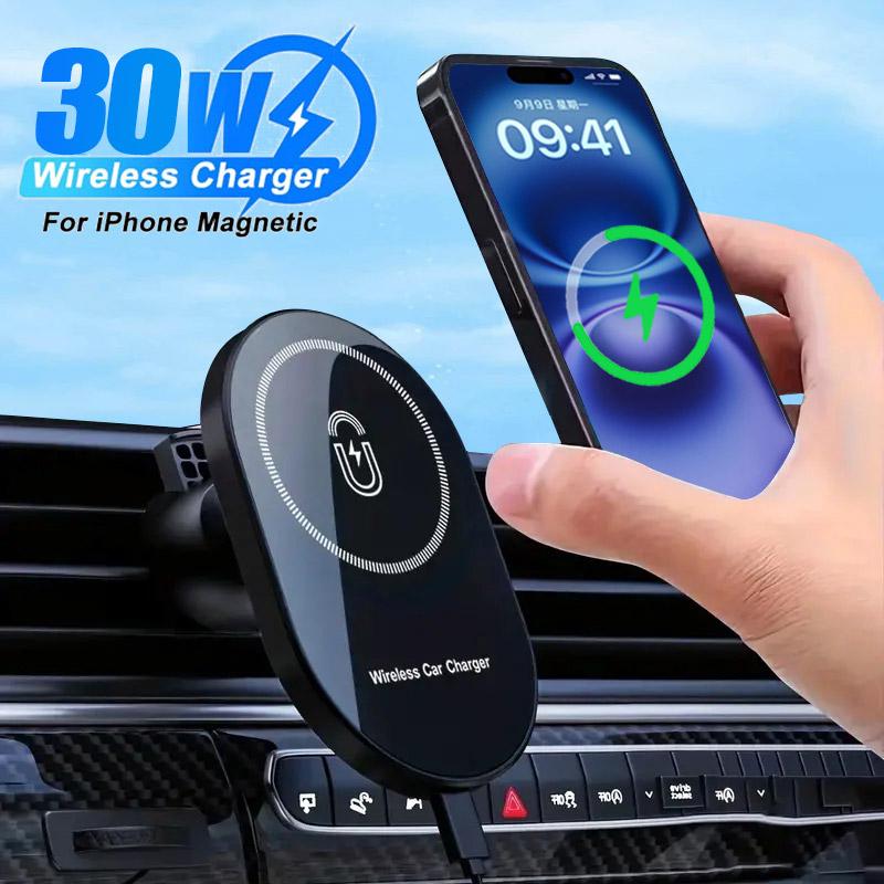 30W Magnetic Car Wireless Chargers Air Vent Phone Holder For Magsafe iPhone 16 15 14 13 12 Pro Max Car Fast Charging Station
30W Magnetic Car Wireless Chargers Air Vent Phone Holder For Magsafe iPhone 16 15 14 13 12 Pro Max Car Fast Charging Station