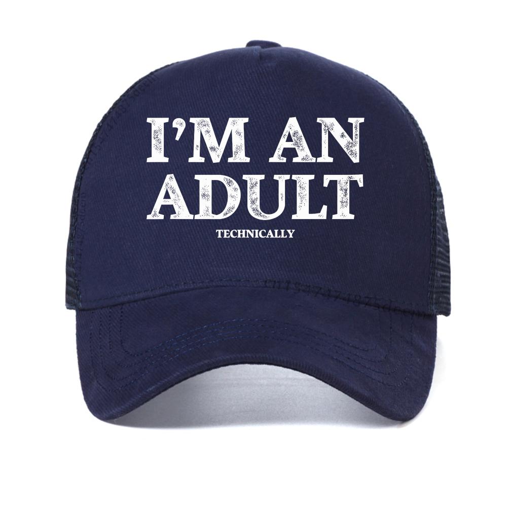 Retro Style Tshirts I m An Adult baseball cap Technically Funny 18th Birthday Gift caps Unisex casual mesh Snapback hats Adjustable темно-синього кольору
Retro Style Tshirts I m An Adult baseball cap Technically Funny 18th Birthday Gift caps Unisex casual mesh Snapback hats Adjustable темно-синього кольору