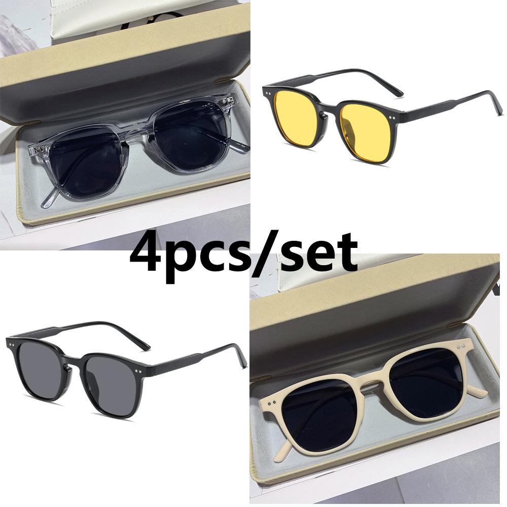 4pcs/set New Vintage Square Sunglasses For Women Men Brand Round Sun Glasses Female Eyewear for Male Female Eyeglasses MULTI
4pcs/set New Vintage Square Sunglasses For Women Men Brand Round Sun Glasses Female Eyewear for Male Female Eyeglasses MULTI