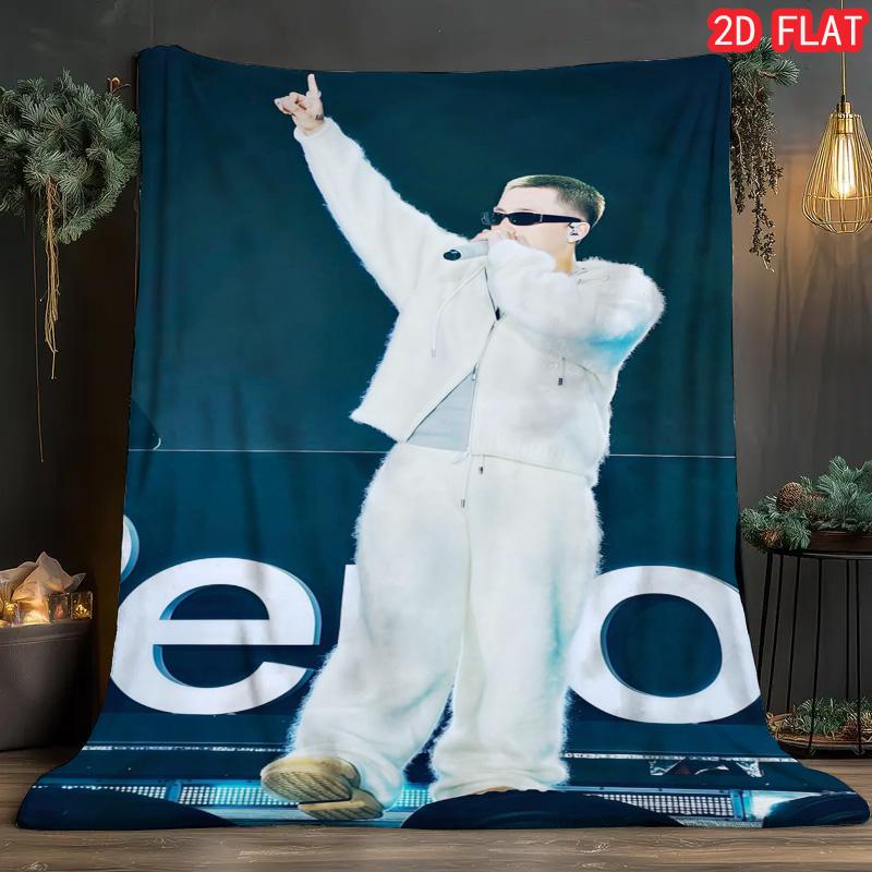 Bad Bunny 2D Print Flannel Blanket, Singer Concert Themed Throw Blanket, Cozy Sofa Nap Blanket for Fans 80cm x 120cm
Bad Bunny 2D Print Flannel Blanket, Singer Concert Themed Throw Blanket, Cozy Sofa Nap Blanket for Fans 80cm x 120cm