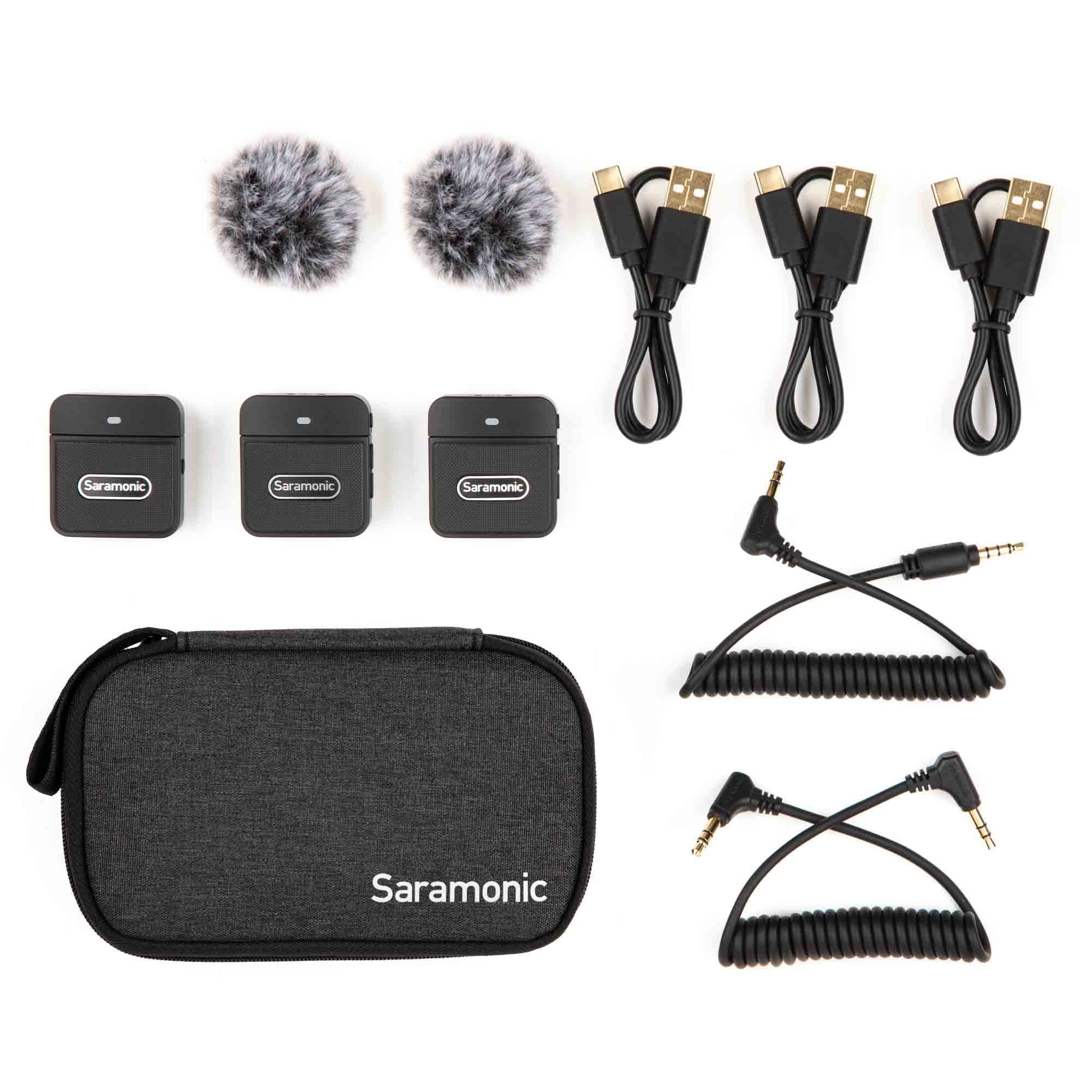 Сверхкомпактная беспроводная микрофонная система Saramonic 2.4G (2 передатчика, 1 приемник) Черный Blink100-B2
Сверхкомпактная беспроводная микрофонная система Saramonic 2.4G (2 передатчика, 1 приемник) Черный Blink100-B2